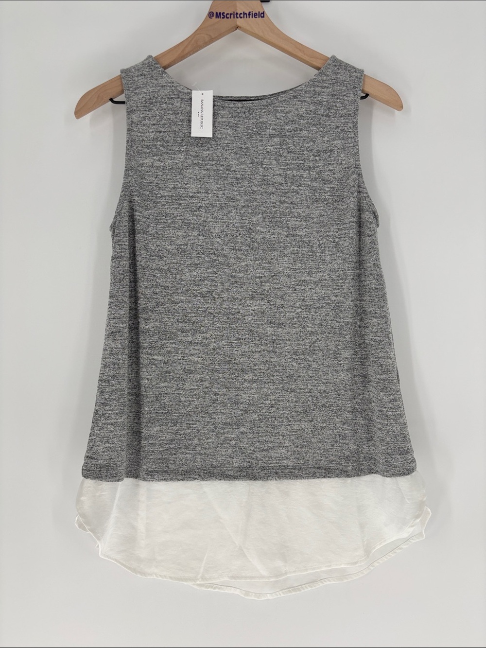 Banana Republic luxespun layered look tank small new